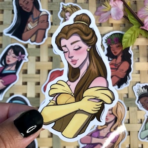 Pegatina de vinilo de belleza - Pegatina brillante princesa