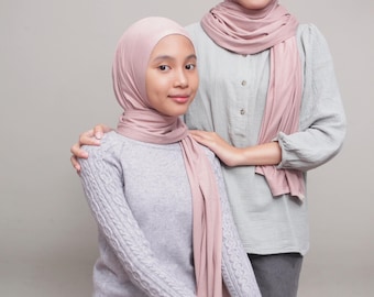 Wrapped Pull-On Scarf |Jersey Instant Hijab |Hijab For Girls | Soft, Breathable & Lightweight | Perfect for School, Sports, Prayer, Eid