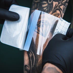 3 x Waterproof Clear Film Tattoo Dressings - 10 x 15cm - Quality Breathable PU Film Dressings