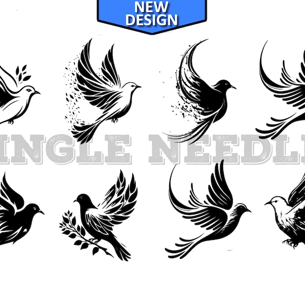 Flying Dove Tattoo Etsy