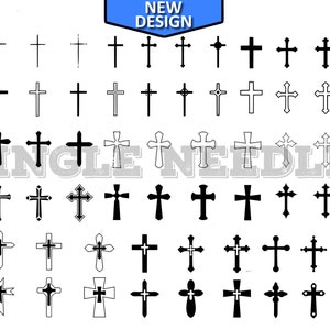 Crosses Mini Religious Tattoo Flash Sheet Stencil for Real Stick and Poke Tattoos
