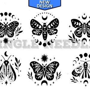 Butterfly Themed Tattoo Flash Sheet Stencil for Real Stick and Poke Tattoos