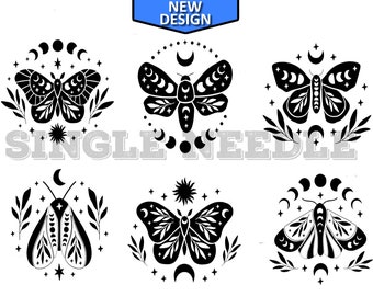Schmetterling Tattoo Flash Blatt Schablone für echte Stick und Poke Tattoos