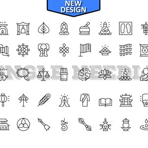 Mini Buddhist Tattoo Flash Sheet Stencil for Real Stick and Poke Tattoos