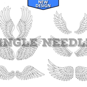 Engelsflügel Tattoo Flash Blatt Schablone für echte Stick und Poke Tattoos