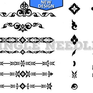 Thai Art Tattoo Flash Sheet Stencil for Real Stick and Poke Tattoos