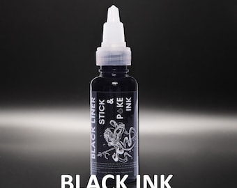 COMPLETE Stick and Poke Tattoo Kit with Black Ink and Needles - 46 Items