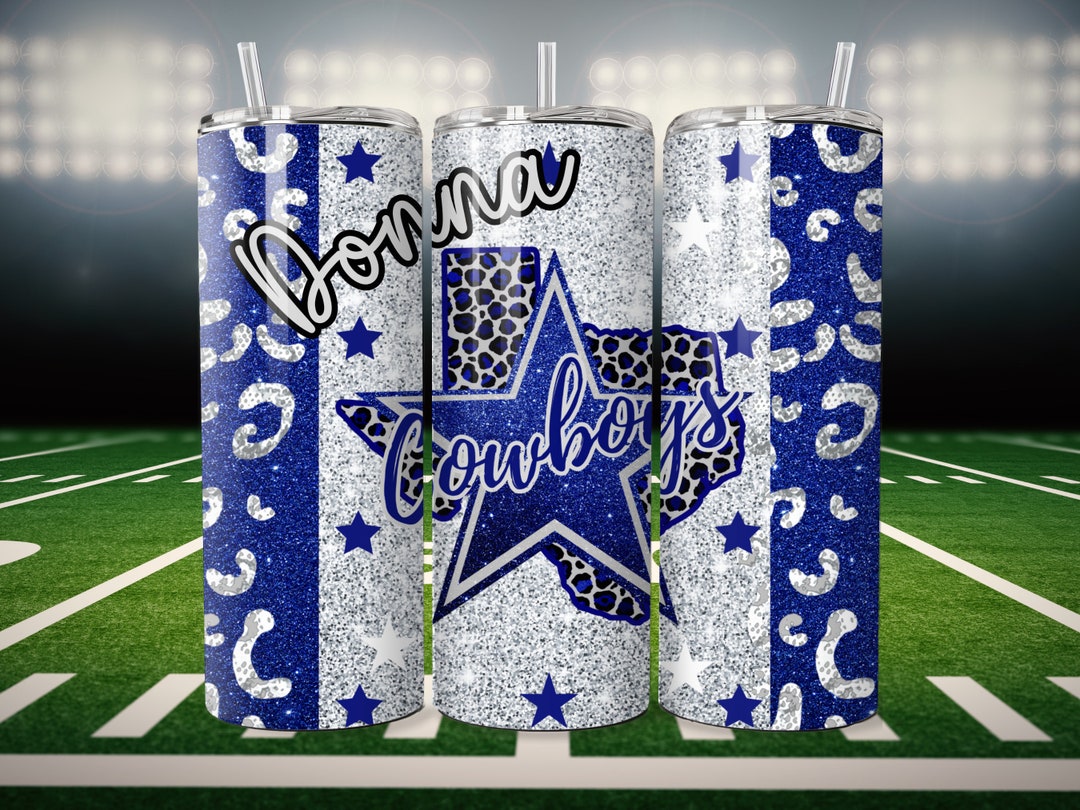 Custom Dallas Cowboys Tumbler 20oz Straight Tumbler Makes a Great Gift