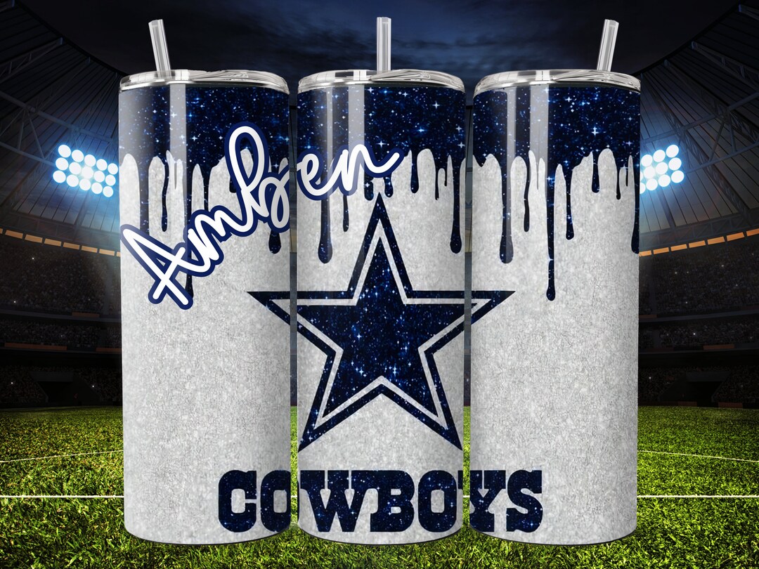 Custom Dallas Cowboys Tumbler 20oz Straight Tumbler Makes a Great Gift