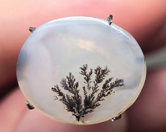Natural Dendritic Agate Gemstone, May Birthstone, black friday, blackfriday