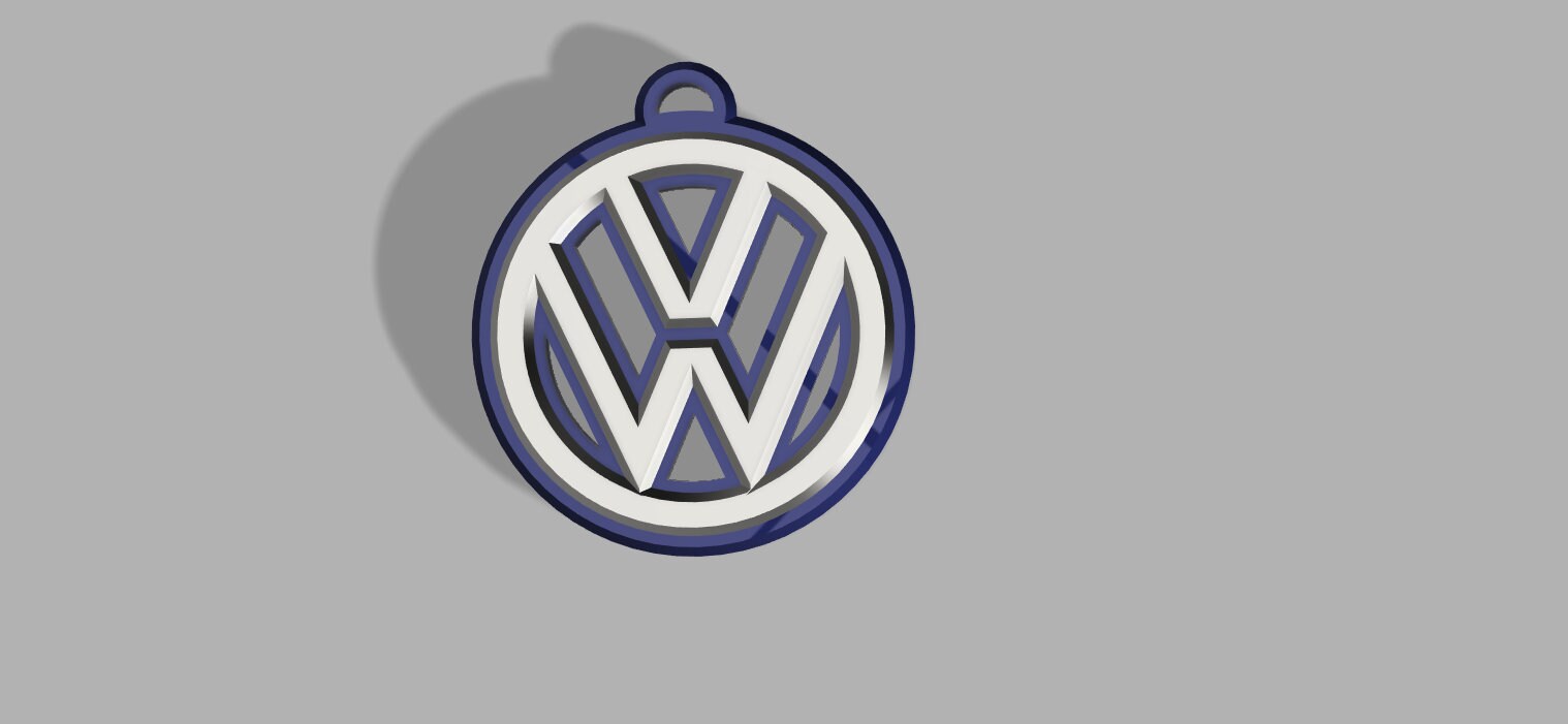 STL file Volkswagen VW Caddy 2k Mk3 TDi VAN Keyring Silhouette