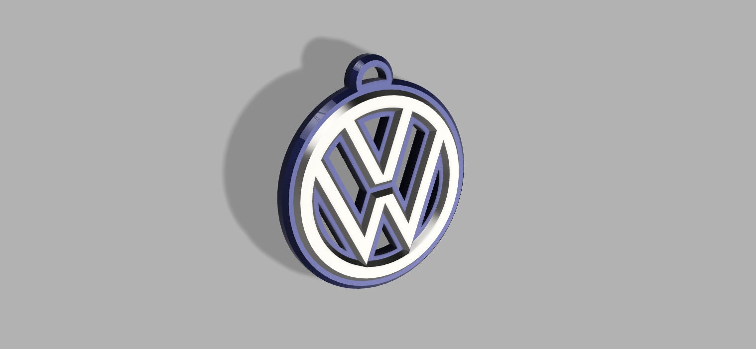 Generic Porte clé 3D en Crystal avec le logo du Volkswagen lumineux  multicolore sans emballage à prix pas cher