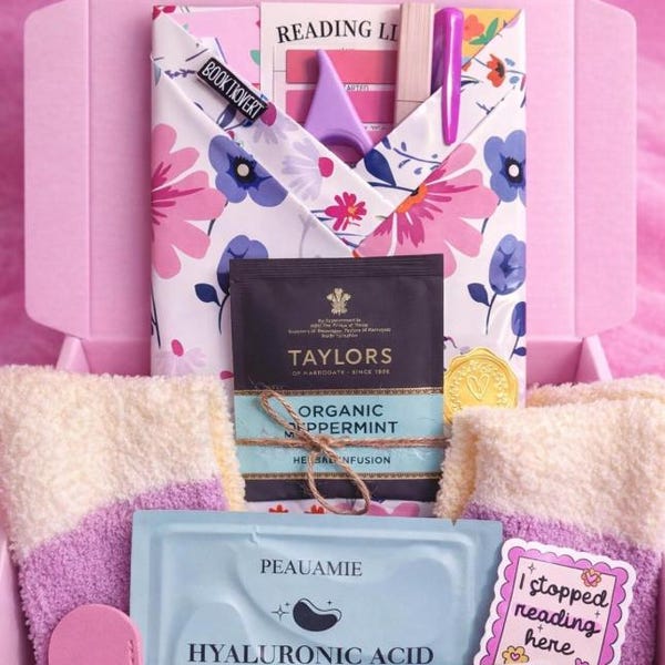 Blind Date with a Book | Bookish Box | Book Lover Gifts | Dark Romance Book | Romantasy | Care Package | Gifts for Readers | Blanket Gift