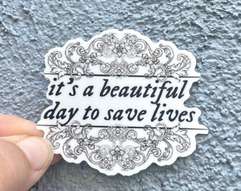 Naklejka Grey’s Anatomy, Naklejka Derek Shepherd, Naklejka It’s a Beautiful Day to Save Lives, Naklejka Meredith Grey, Naklejka Grey’s