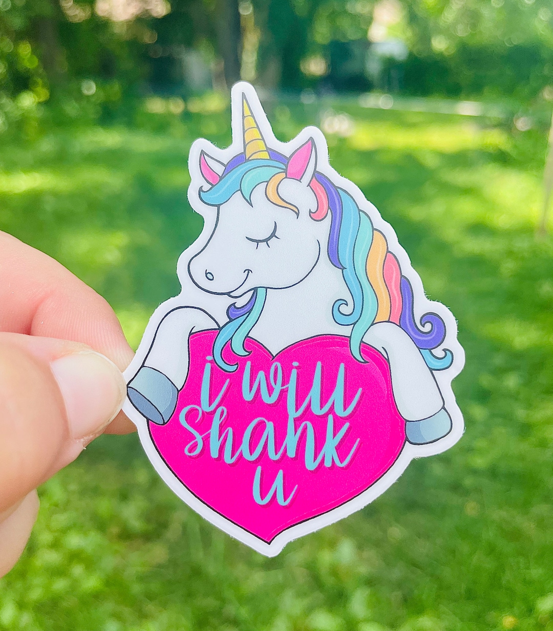 Unicorn Sticker Rainbow Unicorn Vinyl Sticker Unicorn Water Etsy