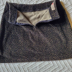 Vintage leopard print corduroy mini skirt image 5