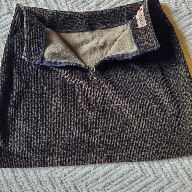 Vintage leopard print corduroy mini skirt image 5