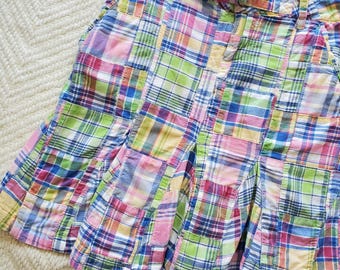 Y2K Pastel Plaid Preppy Flared Mini Skirt