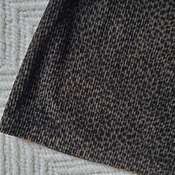 Vintage leopard print corduroy mini skirt - image 3