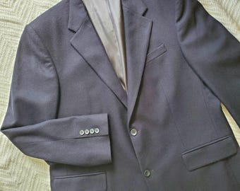 Vintage Oscar De La Renta Men's Cashmere Wool Blend Blazer