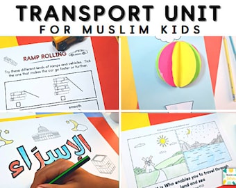 Transport Unit for Muslim kids Islamic Worksheets and Activities