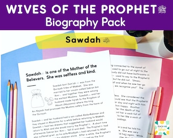 Sawdah (May Allah be pleased with her) - Mothers of the Believers Activities Pack