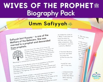 Safiyyah (May Allah be pleased with her) - Mothers of the Believers Activities Pack