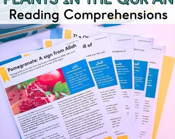 Plants in the Quran Reading Comprehensions for Muslim Children - Islamic reading passages