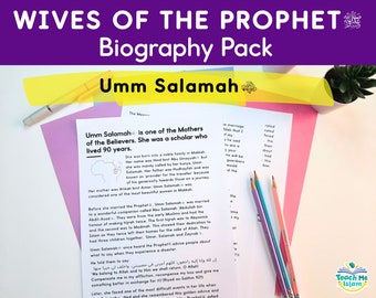Umm Salamah Hind (May Allah be pleased with her) - Mothers of the Believers Activities Pack