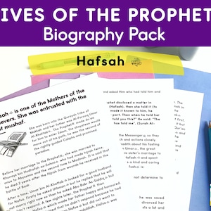 Hafsah (May Allah be pleased with her) - Mothers of the Believers Activities Pack