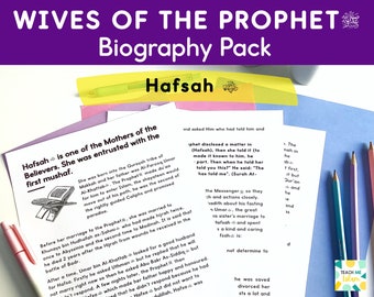 Hafsah (May Allah be pleased with her) - Mothers of the Believers Activities Pack