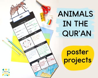 Animals in the Quran Poster Project Set for Muslim Kids