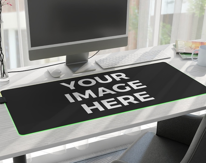 Custom LED Gaming Desk Mat, Personalized Photo Mouse Pad