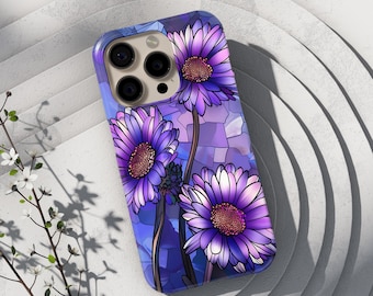 Purple Stained Glass Phone Cover MagSafe iPhone 17 Case, 16 Pro, 15, Pixel 10, 9 Pro, 8 Pro, Galaxy S25 Ultra, S24, S23, S25 FE, S24 FE