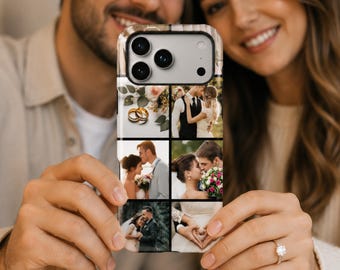 Custom phone case with Photo collage, Personalized Custom Picture Collage phone case, iPhone 17, iPhone 16, Customizable Galaxy S25, Pixel 9