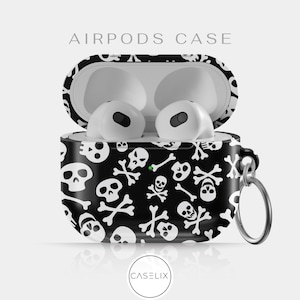 Skulls and Bones Airpod 4 Case, airpod 2nd gen case, airpod 3rd gen case, Airpods Case, Airpods Pro 2 Case, airpod pro 2 case halloween