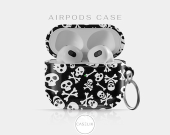 Skulls Airpods Case, Polycarbonate Protective Cover