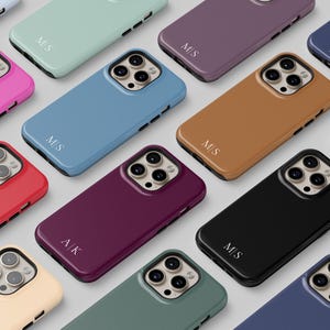 Personalized iPhone Case, Monogram Initial, Solid Color, MagSafe