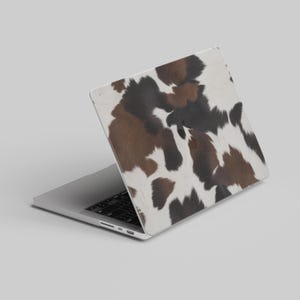 Cow Print MacBook Case | Western Cowhide Laptop Cover for MacBook Air & Pro | 13 14 15 Inch | Animal Print Skin MacBook Cover Cute