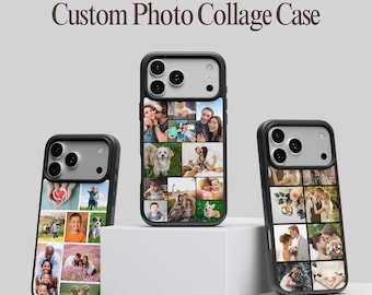 Funda para teléfono con collage de fotos personalizado, funda para teléfono personalizada con foto, collage de fotos para iPhone, funda para teléfono personalizable con fotos de parejas