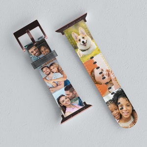 Personalized Apple Watch bands, Custom photo Apple Watch bands with photo, Customized watch band with image, leather watch strap Vegan