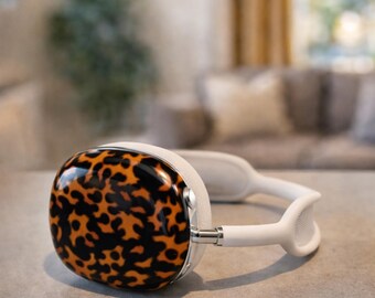 Tortoise Shell Print AirPods Max Case | Snap On Air Pods Max Cover | Protective Case For New AirPods Max Headphones