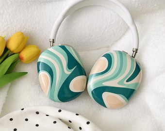 AirPods Max Cover, retro wervelpatroon, beschermende harde schaal