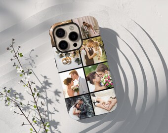 Custom collage iPhone Case, Personalized Phone case, Photo collage iPhone, MagSafe iPhone 16, Personalized Couple Photo, Anniversary Gift