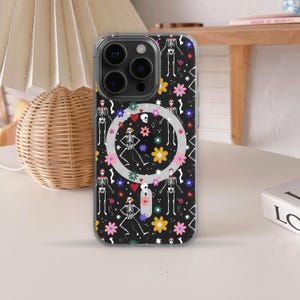 Clear Floral MagSafe Case for iPhone 16e, iPhone 14 Plus, 13, iPhone 16 Pro Max, Shockproof Anti-Scratch Phone Case, iPhone 15 Pro Max Case