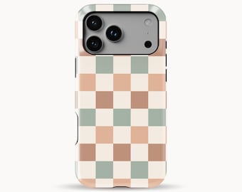 Checker-hoesje voor 17 Pro Max, MagSafe iPhone 17-hoesje, aangepaste iPhone-hoes, Samsung Galaxy, Google Pixel, Galaxy S25-hoes, S24 Ultra, 15 Pro