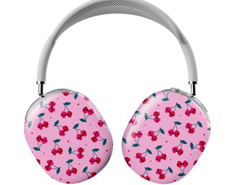 Pink Cherry AirPods Max Cover, Snap On Air Pods Max Cover | Protective Case For New AirPods Max Headphones