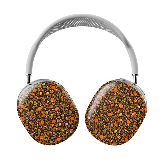 Halloween Pumpkin Floral Airpods Max Cover, Snap on Air Pods Max