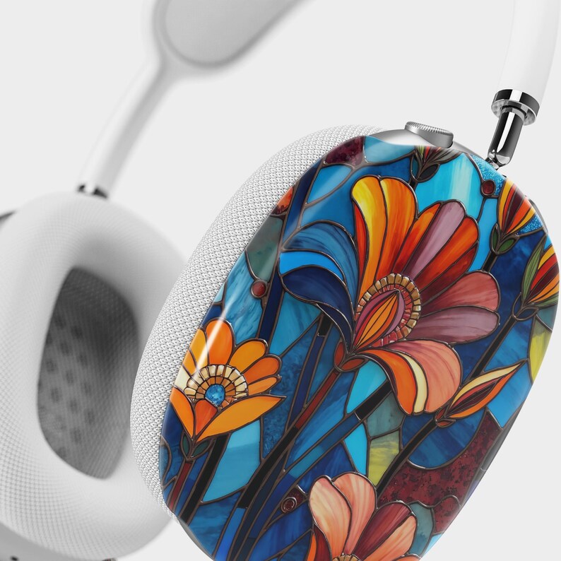 Classy Stained Glass Wildflower AirPods Max Case