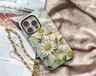 Daisy Floral Phone Case, iPhone 17 Case, iPhone 17 Pro Max, iPhone 17e MagSafe Case for Women, Samsung Galaxy S26 Ultra S25 FE Case